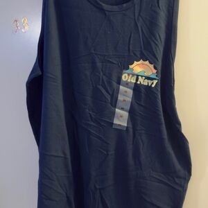 Old Navy Dark Blue Sleeveless Shirt with Logo